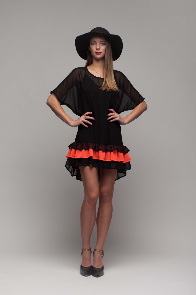 28 - Neon Impression Frill Dress - $199.00