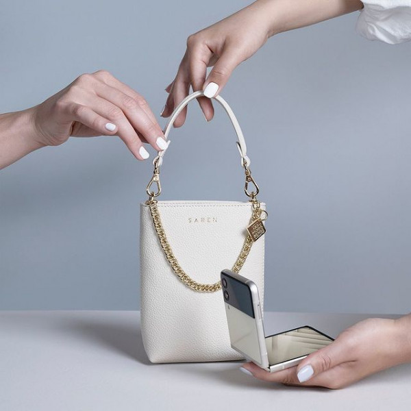 For Samsung Galaxy Z Flip 5 mini Messenger fashion Bag With Chain Hard case  Ring | eBay