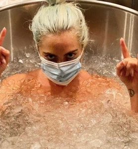 lady gaga ice bath