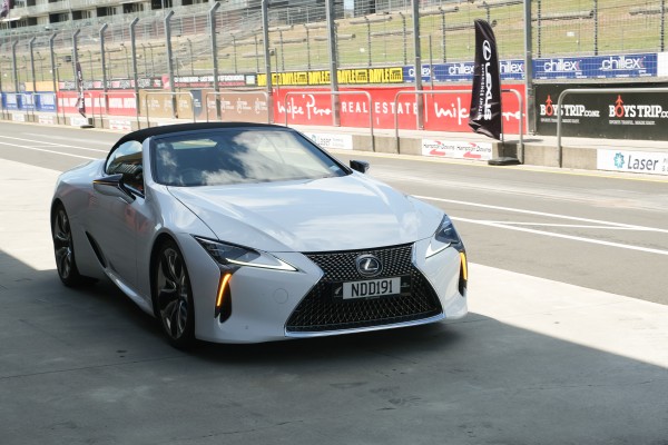 lexus on the racetrack